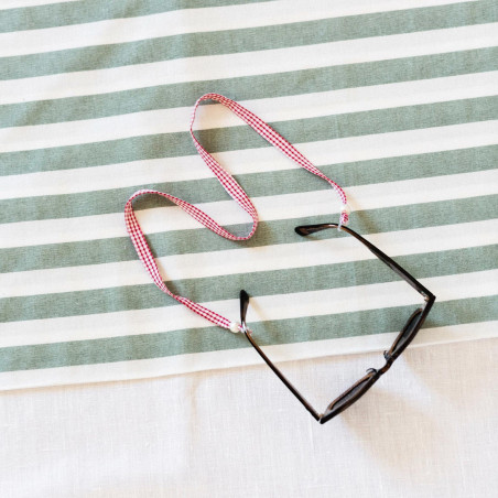 Red Gingham glasses cord